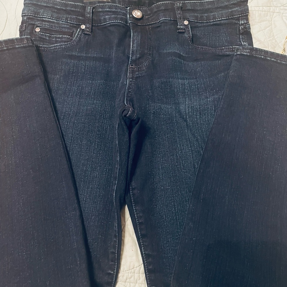 KFTK MIA toothpick skinny sz 8 blue denim.